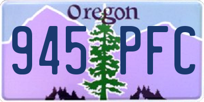 OR license plate 945PFC