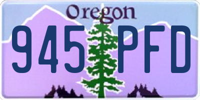 OR license plate 945PFD