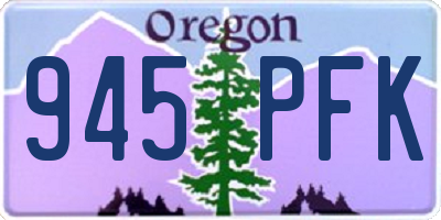 OR license plate 945PFK