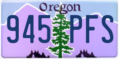 OR license plate 945PFS