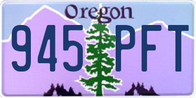 OR license plate 945PFT