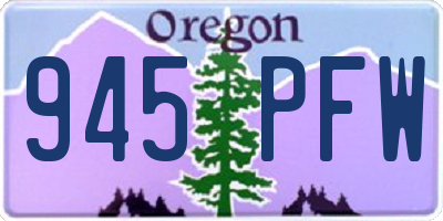 OR license plate 945PFW