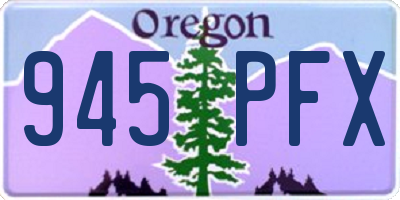 OR license plate 945PFX