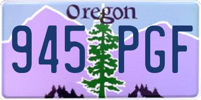 OR license plate 945PGF