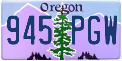 OR license plate 945PGW
