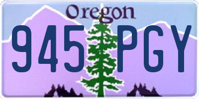 OR license plate 945PGY