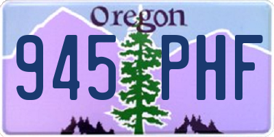 OR license plate 945PHF
