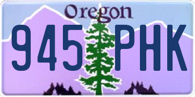 OR license plate 945PHK