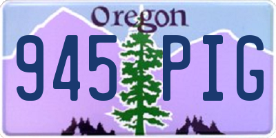 OR license plate 945PIG