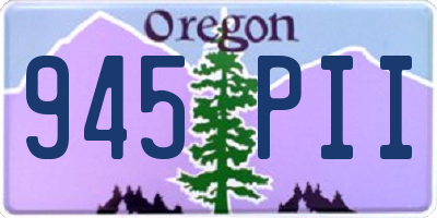 OR license plate 945PII
