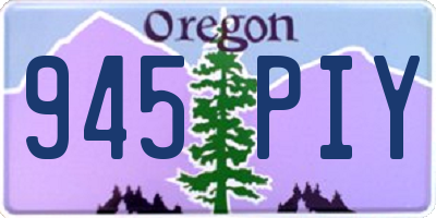OR license plate 945PIY