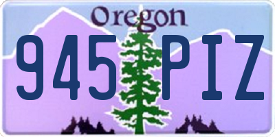 OR license plate 945PIZ