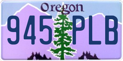 OR license plate 945PLB