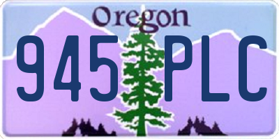 OR license plate 945PLC