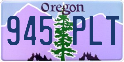 OR license plate 945PLT