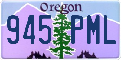 OR license plate 945PML