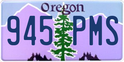OR license plate 945PMS