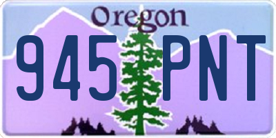 OR license plate 945PNT