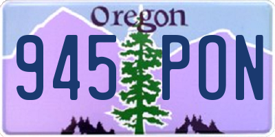OR license plate 945PON
