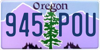OR license plate 945POU
