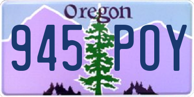 OR license plate 945POY