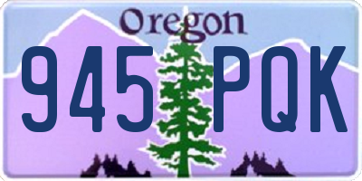 OR license plate 945PQK