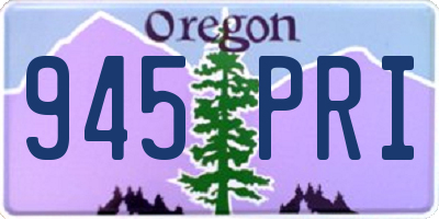 OR license plate 945PRI