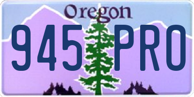 OR license plate 945PRO