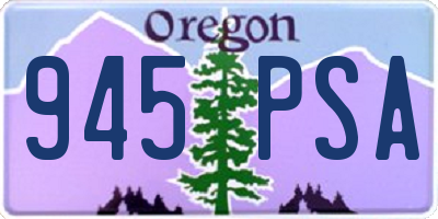 OR license plate 945PSA