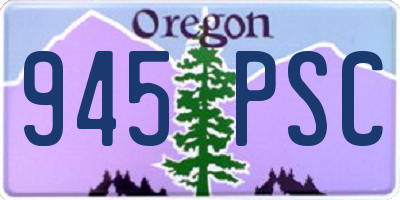 OR license plate 945PSC