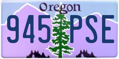 OR license plate 945PSE