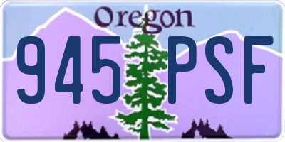 OR license plate 945PSF