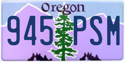 OR license plate 945PSM