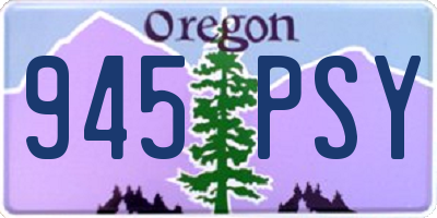 OR license plate 945PSY