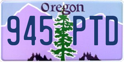 OR license plate 945PTD