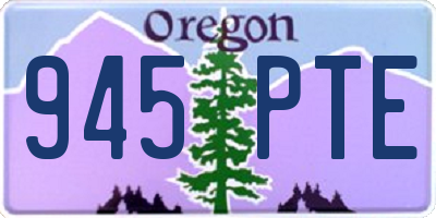 OR license plate 945PTE