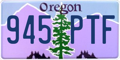 OR license plate 945PTF