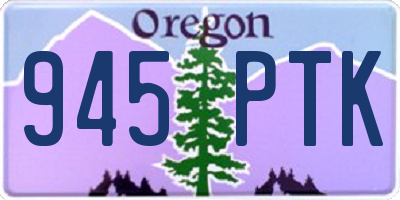 OR license plate 945PTK