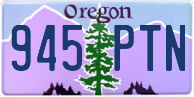 OR license plate 945PTN