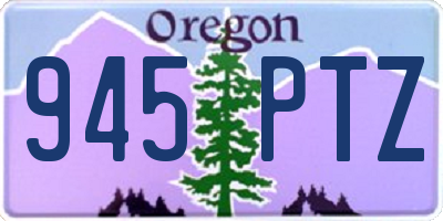 OR license plate 945PTZ