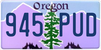 OR license plate 945PUD
