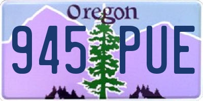 OR license plate 945PUE