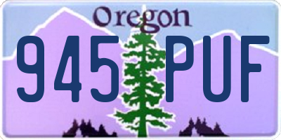 OR license plate 945PUF