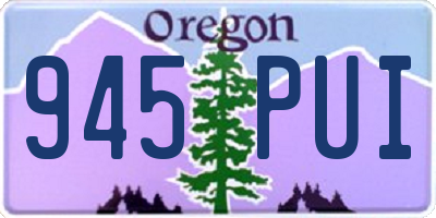 OR license plate 945PUI