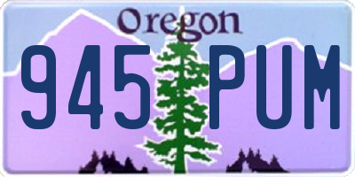 OR license plate 945PUM