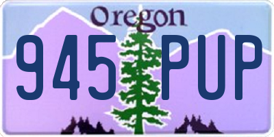 OR license plate 945PUP