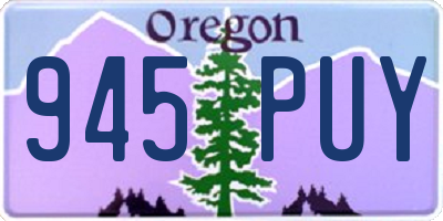 OR license plate 945PUY