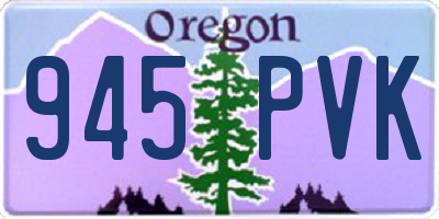 OR license plate 945PVK