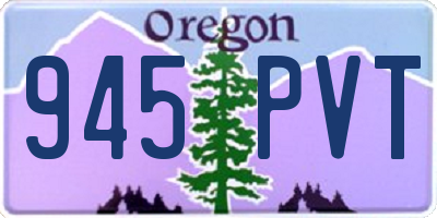 OR license plate 945PVT
