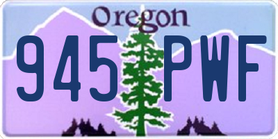 OR license plate 945PWF